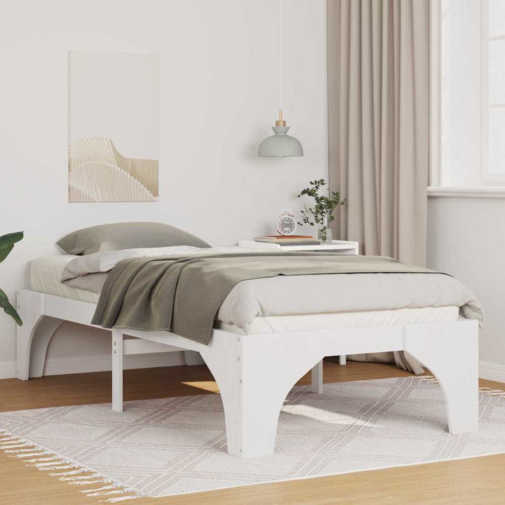 Sengestel Hvid 80 x 200 cm Massiv fyrretræ