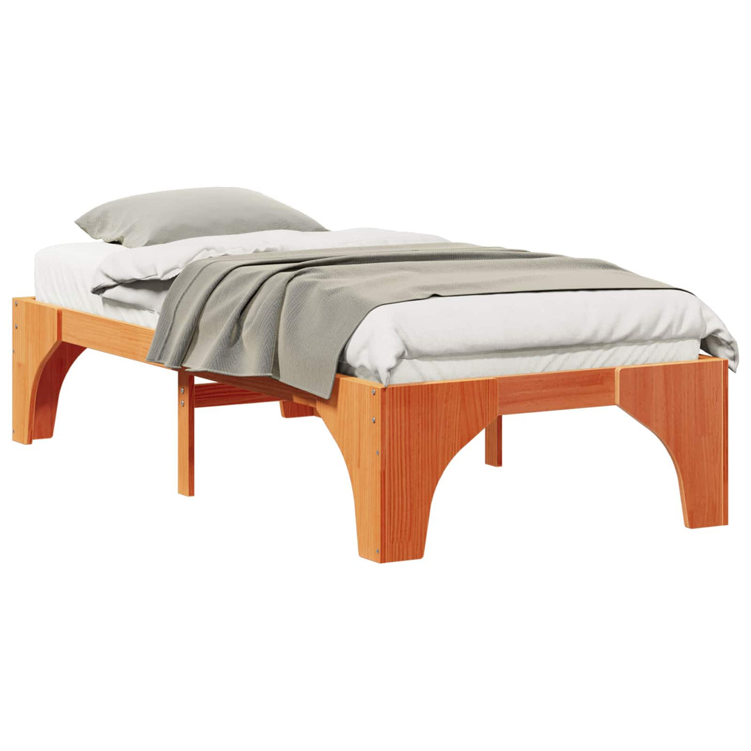 Sengestel Brun 90 x 190 cm Massiv fyrretræ