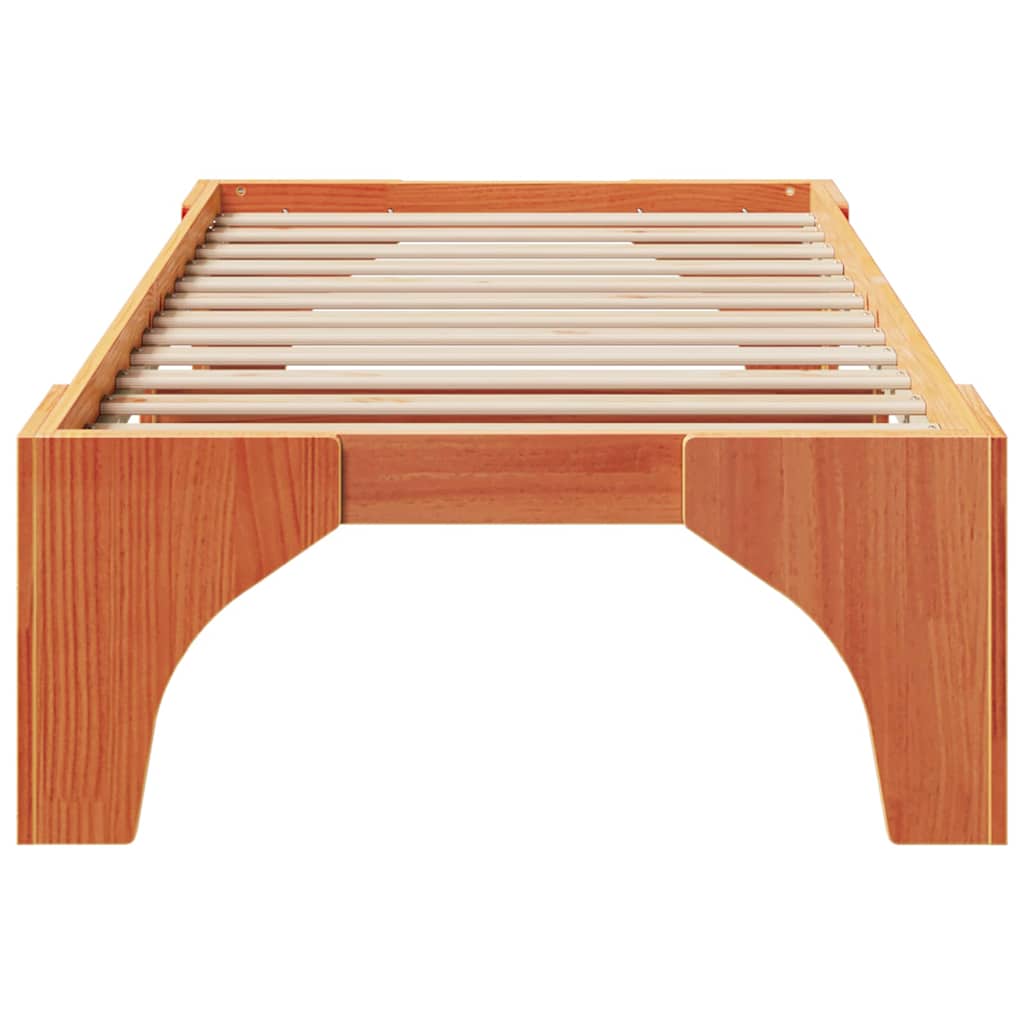 Sengestel Brun 90 x 190 cm Massiv fyrretræ