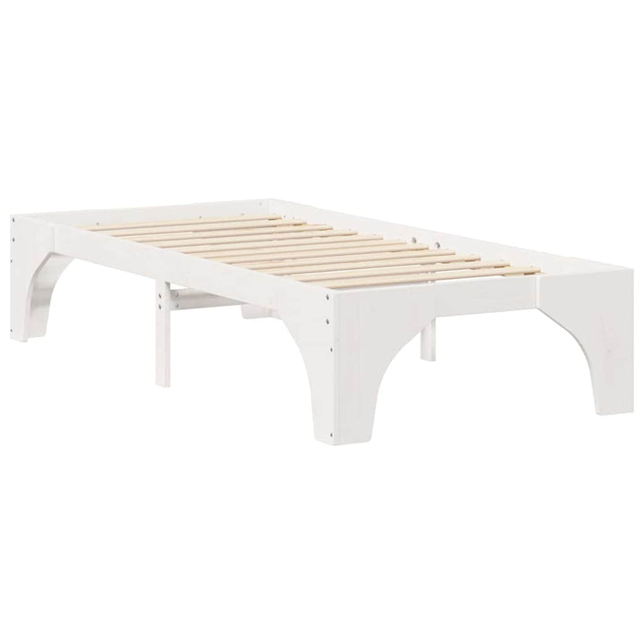 Sengestel Hvid 75 x 190 cm Massiv fyrretræ