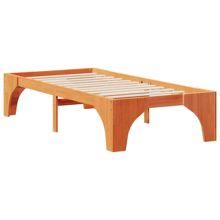 Sengestel Brun 75 x 190 cm Massiv fyrretræ