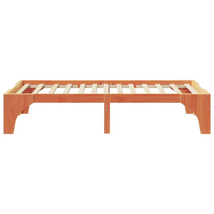 Sengestel Brun 75 x 190 cm Massiv fyrretræ