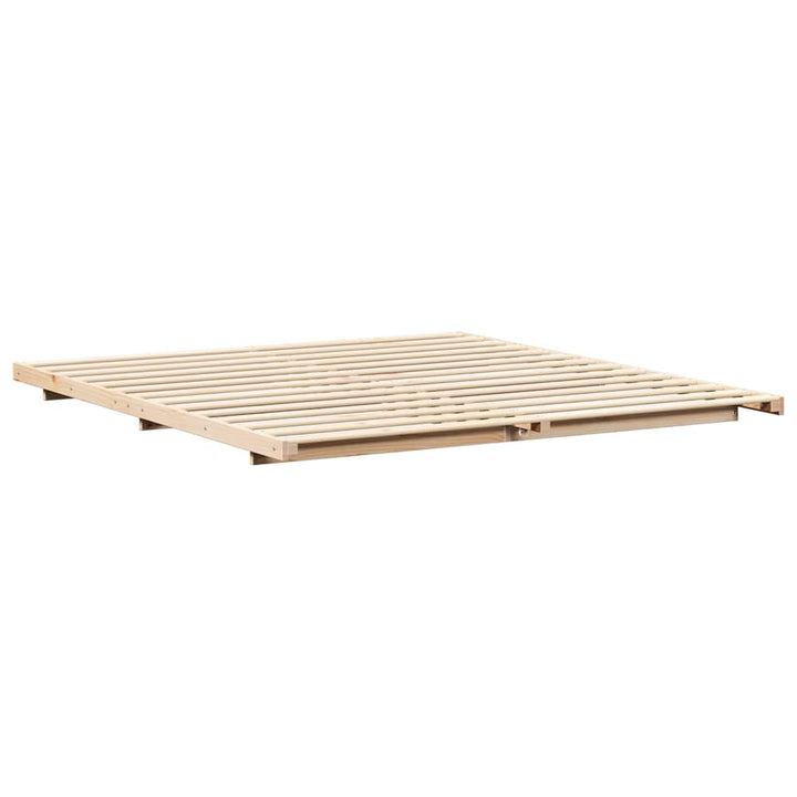 Sengestel Brun 200 x 200 cm Massiv fyrretræ