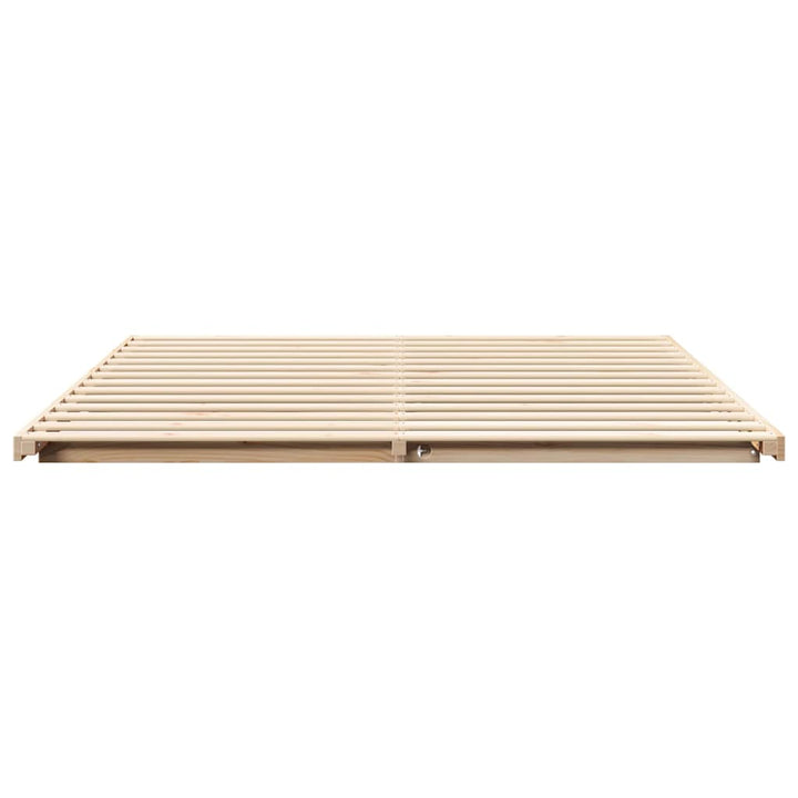 Sengestel Brun 200 x 200 cm Massiv fyrretræ