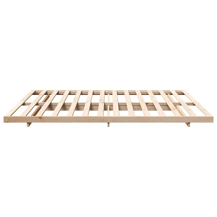 Sengestel Brun 200 x 200 cm Massiv fyrretræ