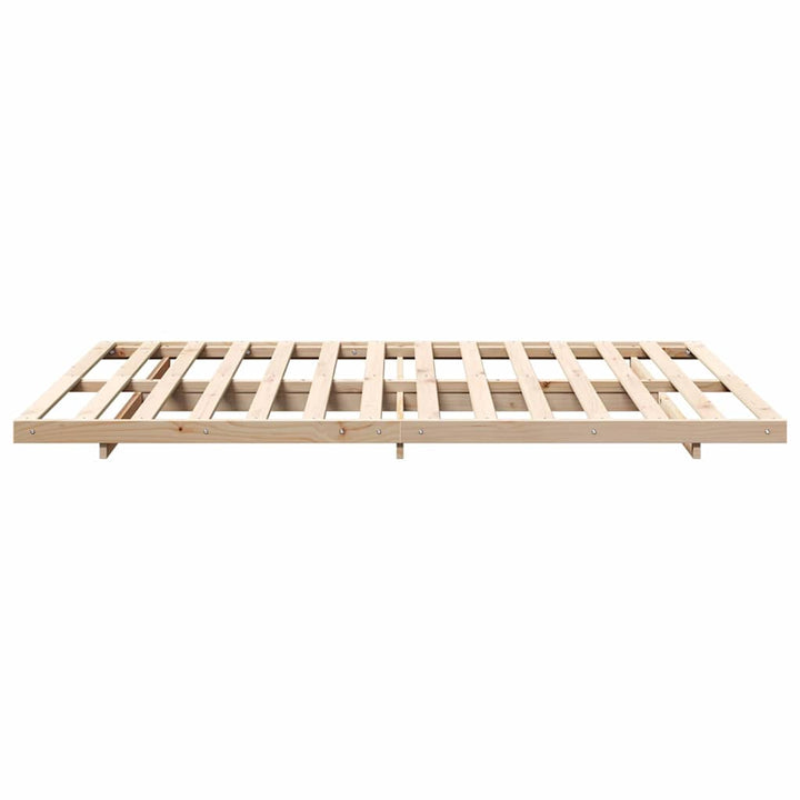 Sengestel Brun 150 x 200 cm Massiv fyrretræ