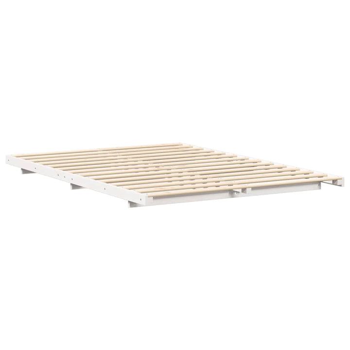 Sengestel Hvid 140 x 200 cm Massiv fyrretræ