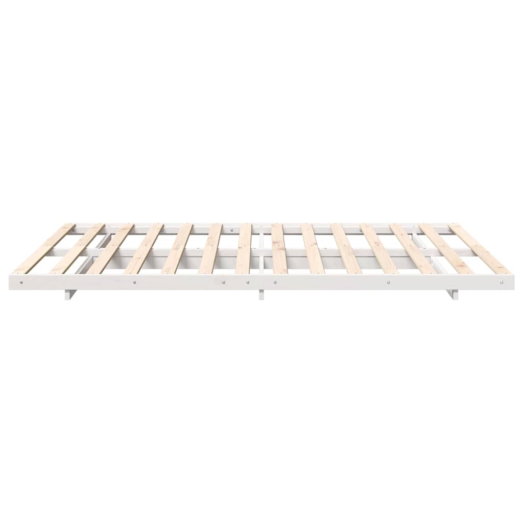 Sengestel Hvid 140 x 200 cm Massiv fyrretræ