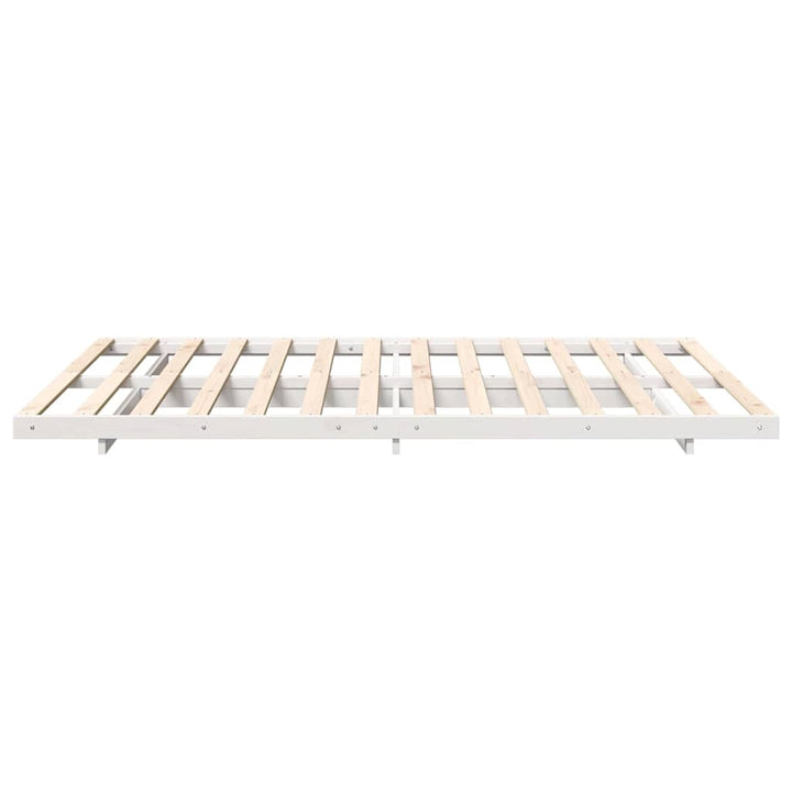 Sengestel Hvid 140 x 200 cm Massiv fyrretræ