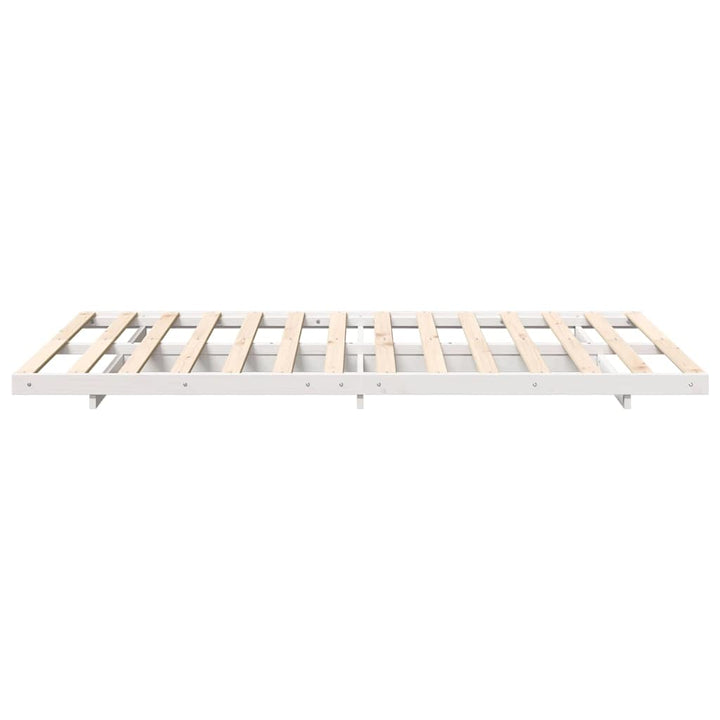 Sengestel Hvid 135 x 190 cm Massiv fyrretræ