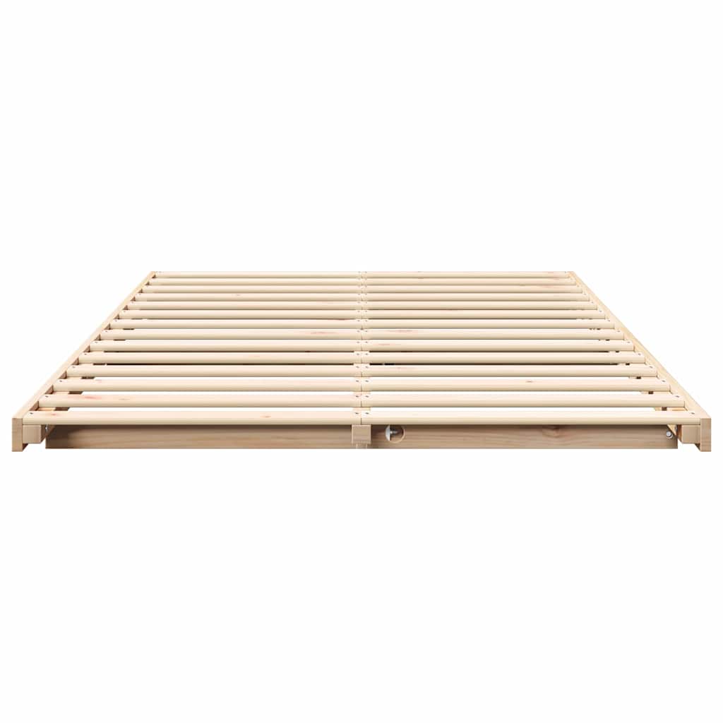 Sengestel Brun 120 x 190 cm Massiv fyrretræ