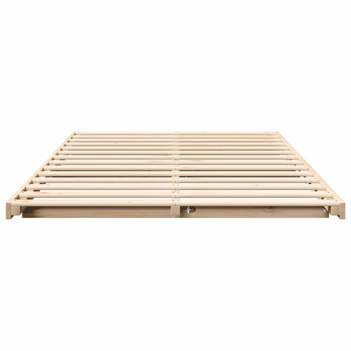 Sengestel Brun 120 x 190 cm Massiv fyrretræ