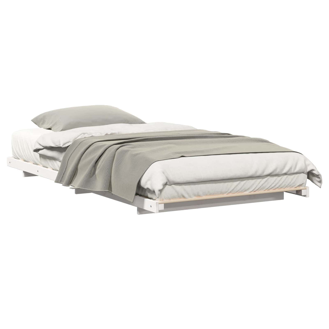 Sengestel Hvid 80 x 210 cm Massiv fyrretræ