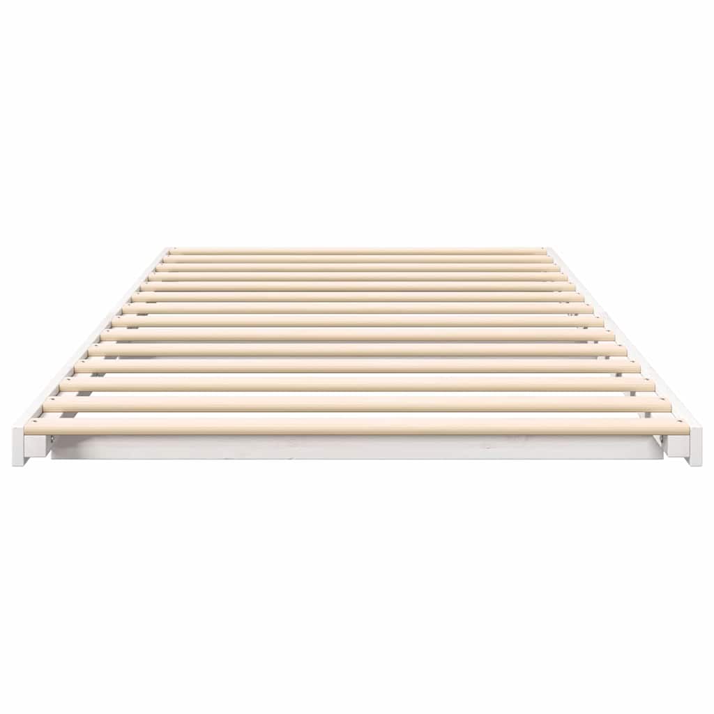 Sengestel Hvid 80 x 210 cm Massiv fyrretræ