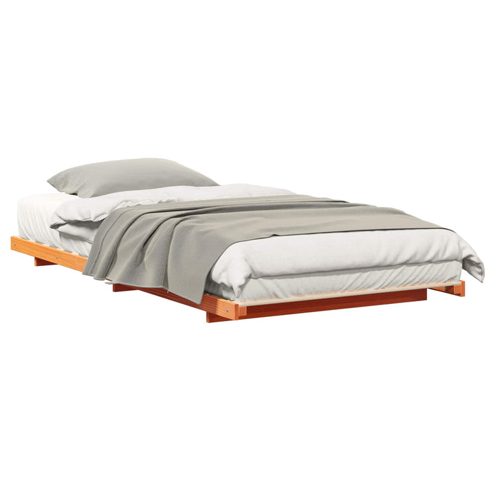 Sengestel Voks brun 80 x 210 cm Massiv fyrretræ
