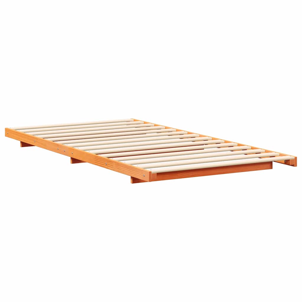 Sengestel Voks brun 80 x 210 cm Massiv fyrretræ