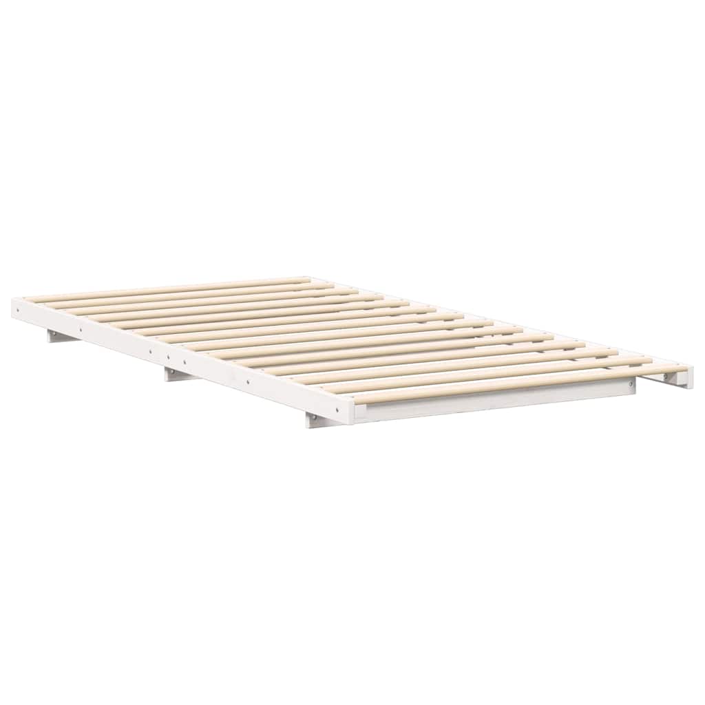 Sengestel Hvid 90 x 210 cm Massiv fyrretræ