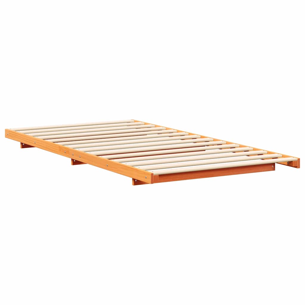 Sengestel Voks brun 100 x 210 cm Massiv fyrretræ