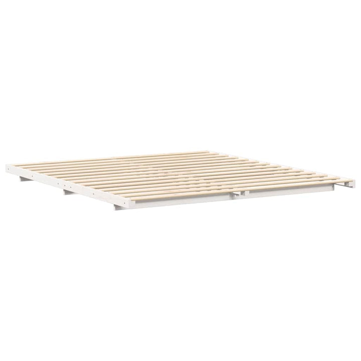 Sengestel Hvid 180 x 210 cm Massiv fyrretræ
