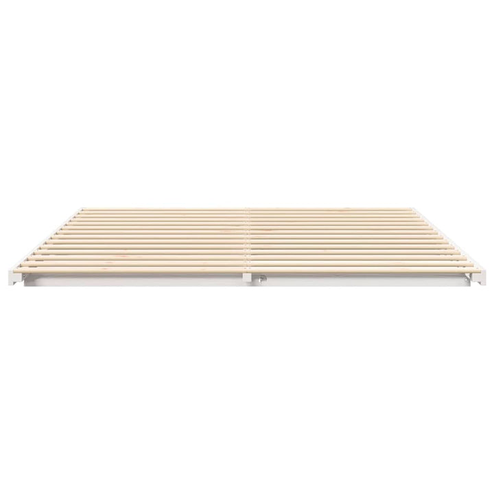 Sengestel Hvid 180 x 210 cm Massiv fyrretræ