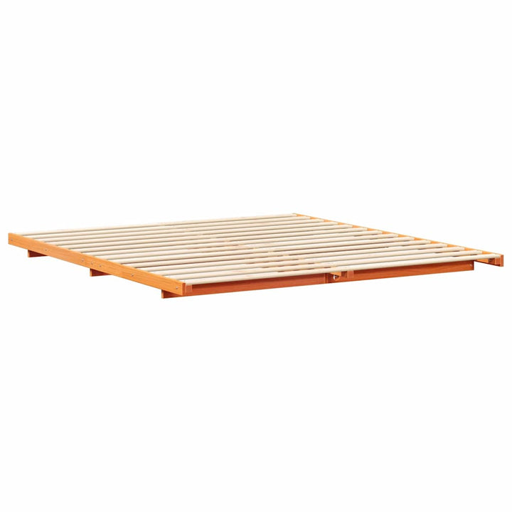 Sengestel Voks brun 180 x 210 cm Massiv fyrretræ