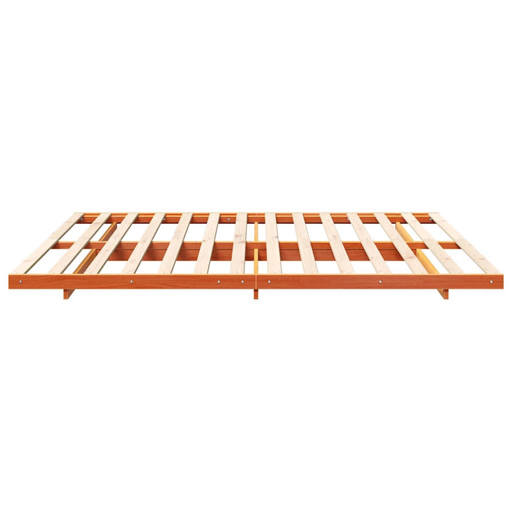 Sengestel Voks brun 180 x 210 cm Massiv fyrretræ