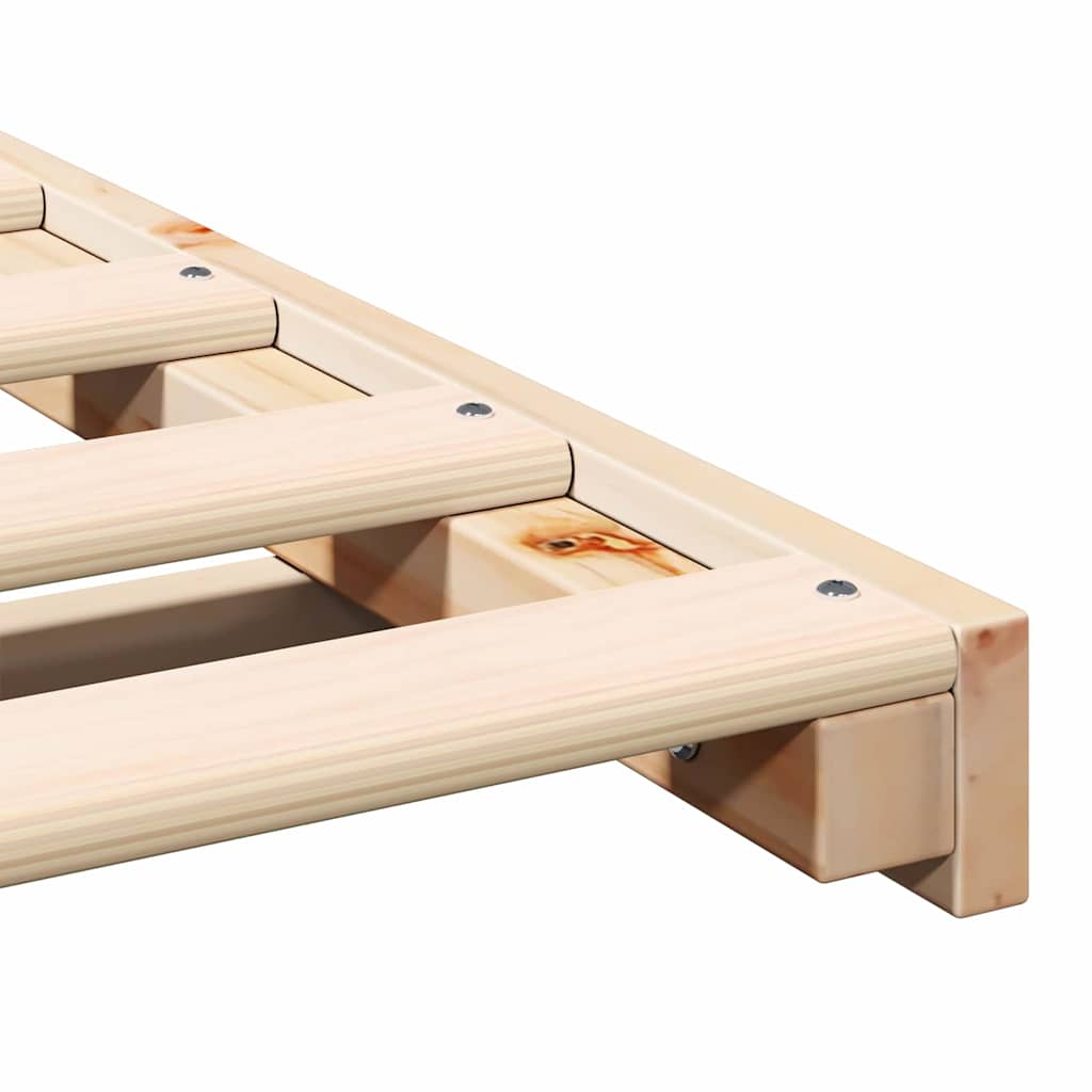 Sengestel Brun 90 x 220 cm Massiv fyrretræ