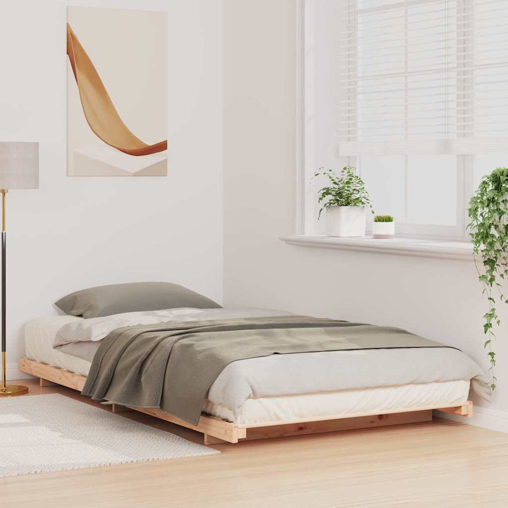 Sengestel Brun 90 x 220 cm Massiv fyrretræ