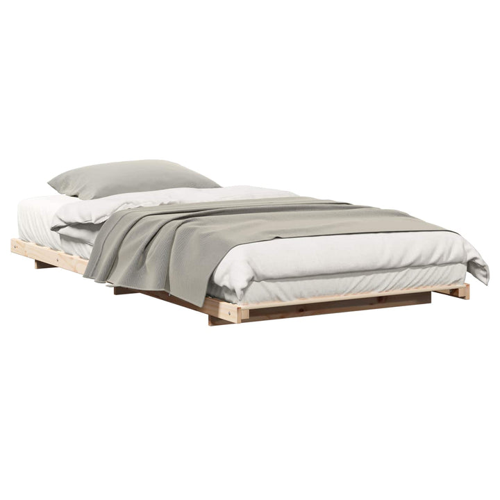 Sengestel Brun 90 x 220 cm Massiv fyrretræ