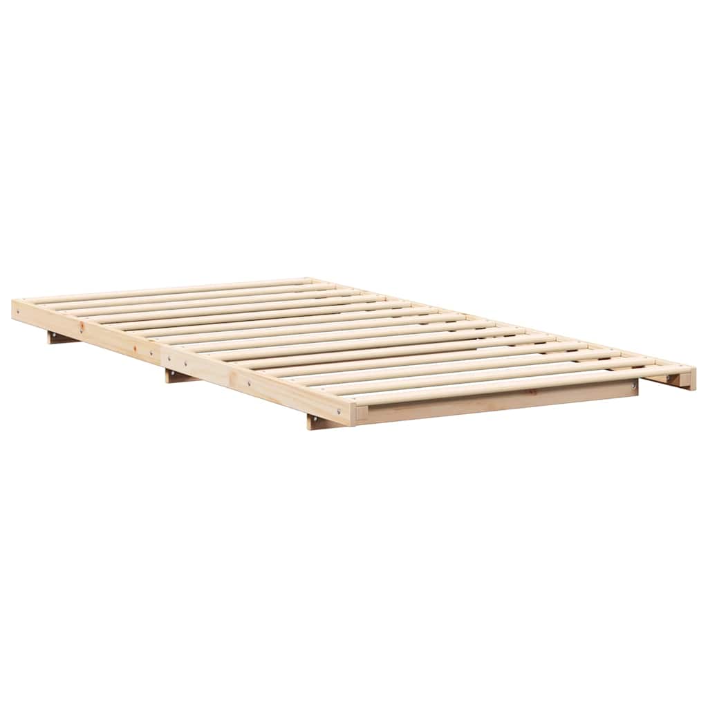 Sengestel Brun 90 x 220 cm Massiv fyrretræ