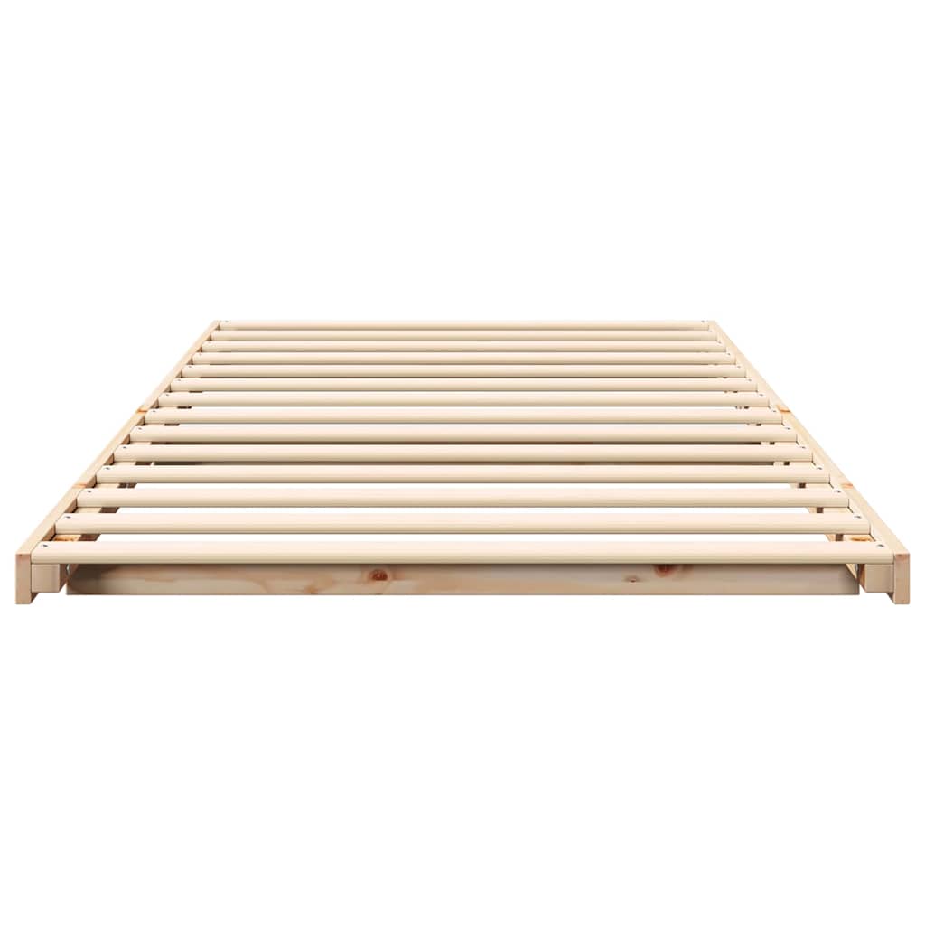 Sengestel Brun 90 x 220 cm Massiv fyrretræ