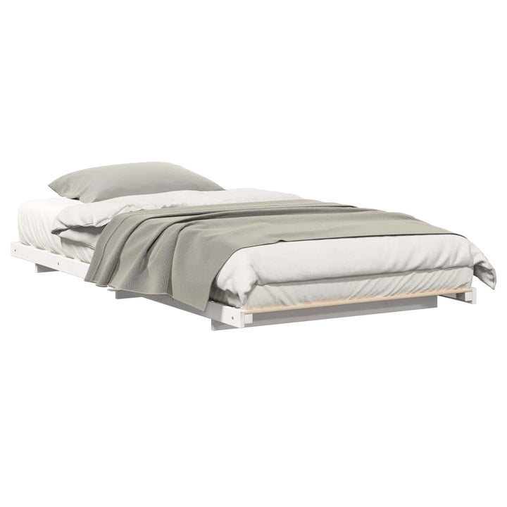 Sengestel Hvid 90 x 220 cm Massiv fyrretræ