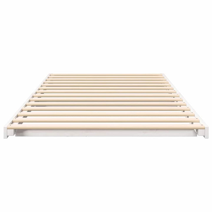Sengestel Hvid 90 x 220 cm Massiv fyrretræ