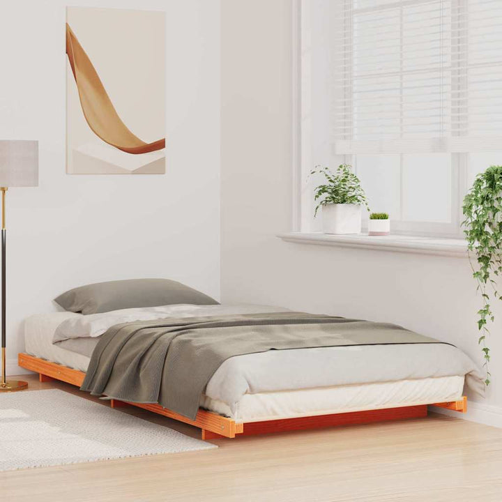 Sengestel Voks brun 90 x 220 cm Massiv fyrretræ