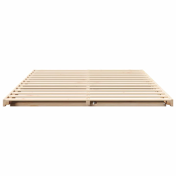 Sengestel Brun 160 x 220 cm Massiv fyrretræ
