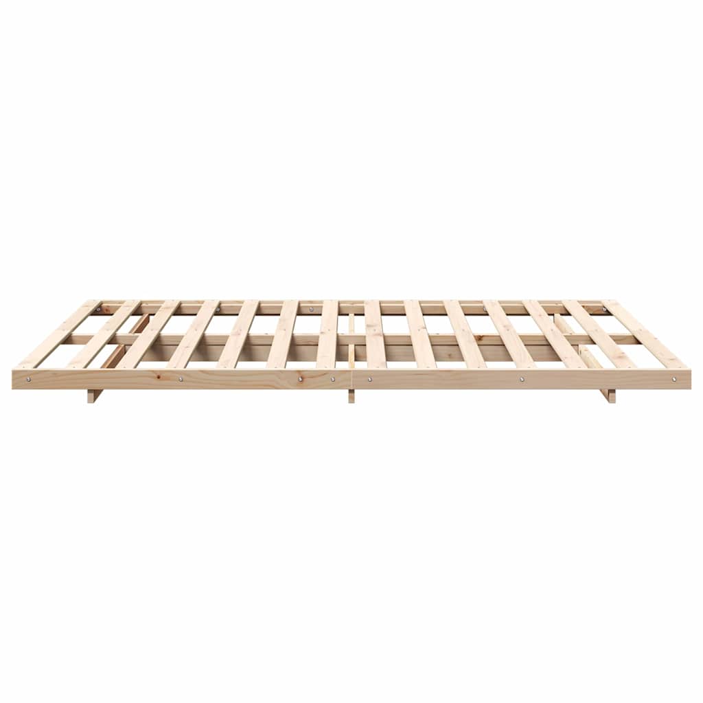 Sengestel Brun 160 x 220 cm Massiv fyrretræ