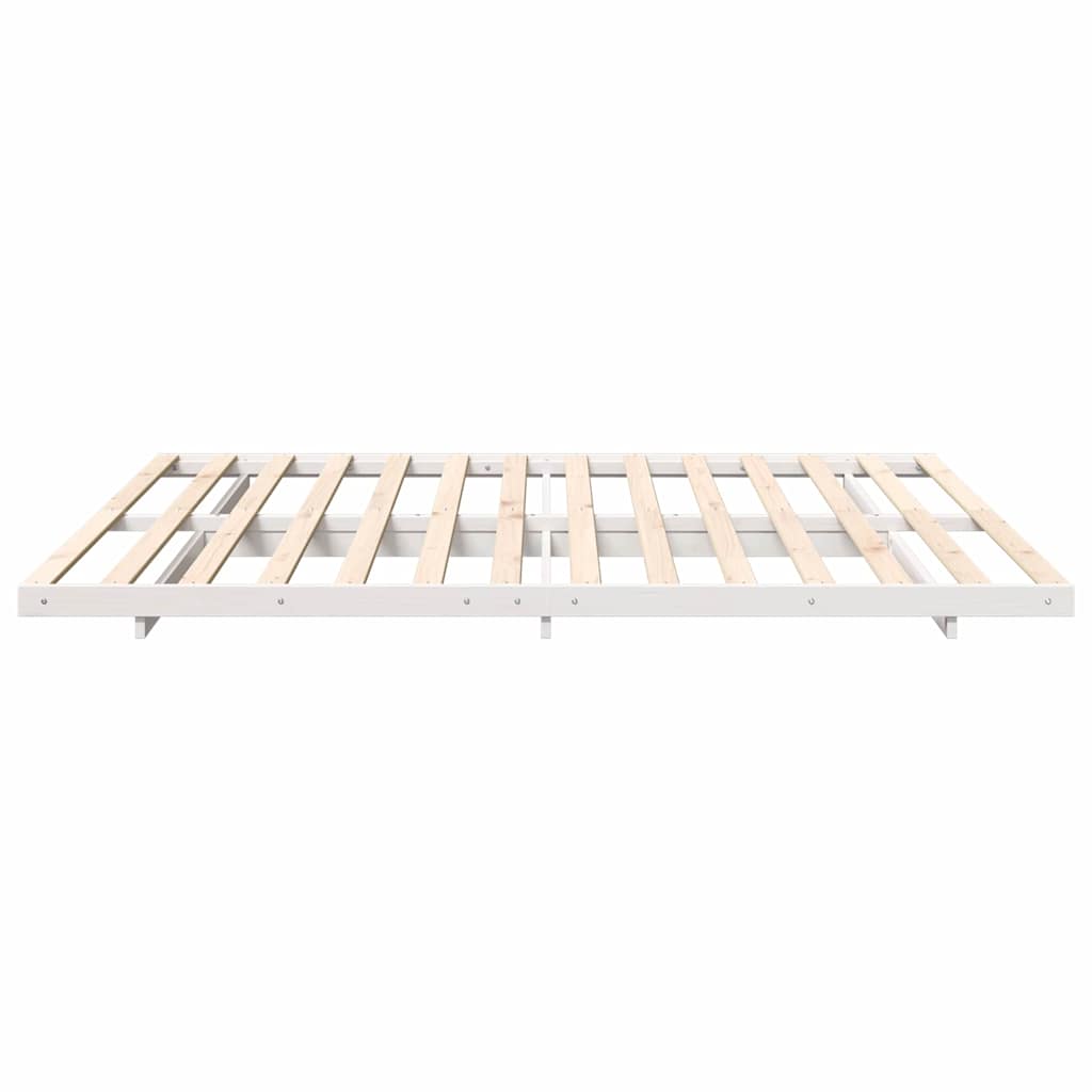 Sengestel Hvid 180 x 220 cm Massiv fyrretræ