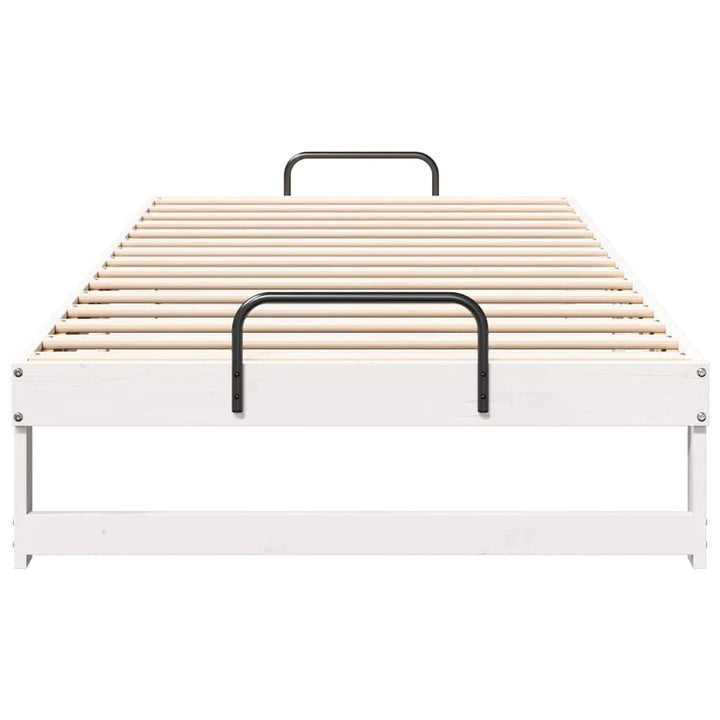 Sengestel Hvid 100 x 200 cm Massiv fyrretræ