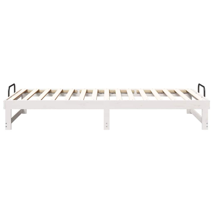 Sengestel Hvid 100 x 200 cm Massiv fyrretræ