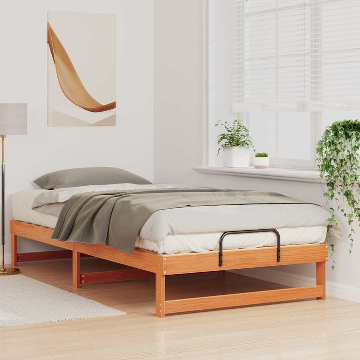 Sengestel Brun 100 x 200 cm Massiv fyrretræ