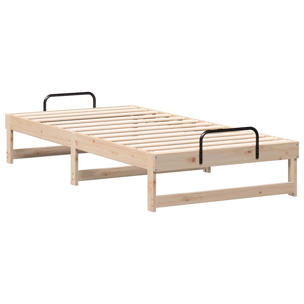 Sengestel Brun 90 x 200 cm Massiv fyrretræ