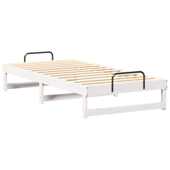 Sengestel Hvid 90 x 200 cm Massiv fyrretræ