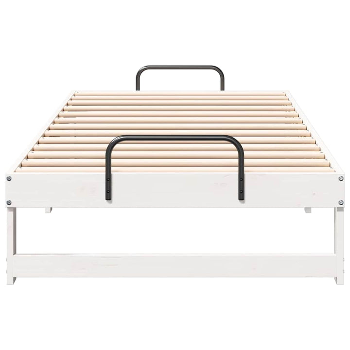 Sengestel Hvid 90 x 200 cm Massiv fyrretræ