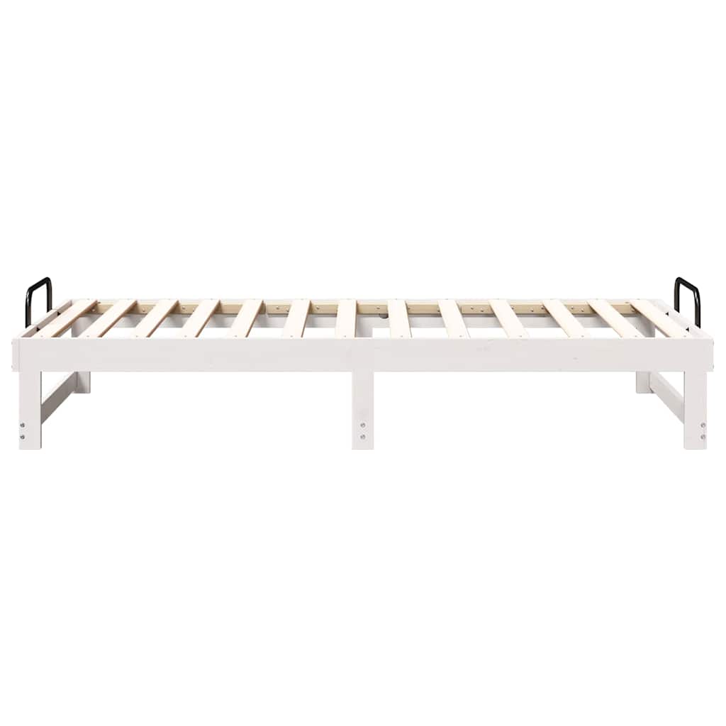 Sengestel Hvid 90 x 200 cm Massiv fyrretræ