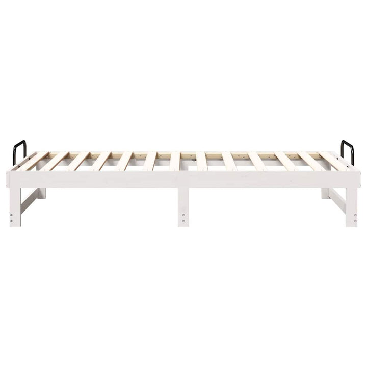Sengestel Hvid 90 x 200 cm Massiv fyrretræ