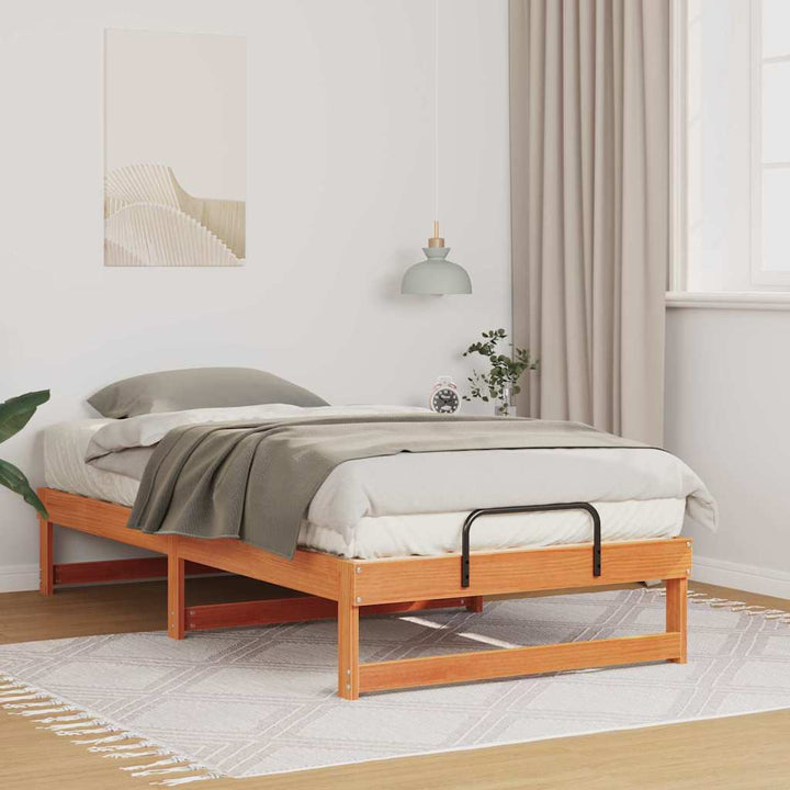 Sengestel Brun 90 x 200 cm Massiv fyrretræ