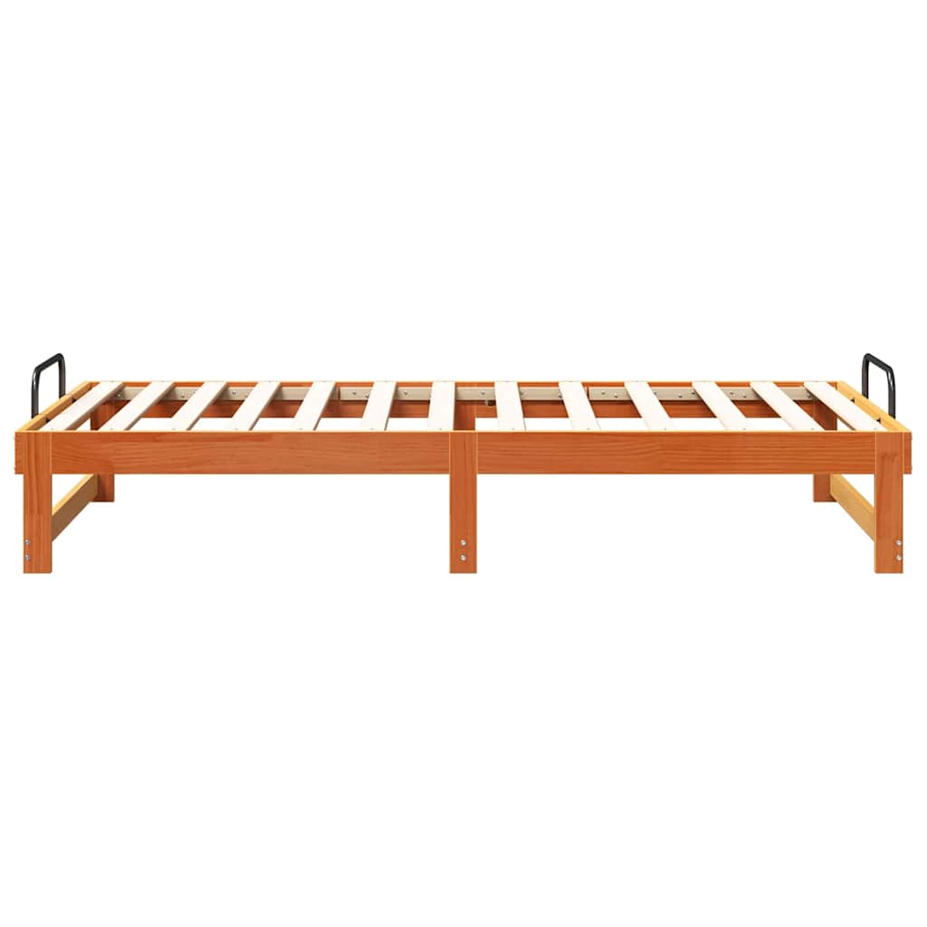 Sengestel Brun 90 x 200 cm Massiv fyrretræ
