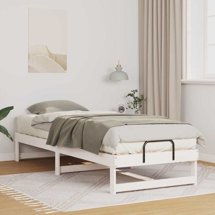 Sengestel Hvid 80 x 200 cm Massiv fyrretræ