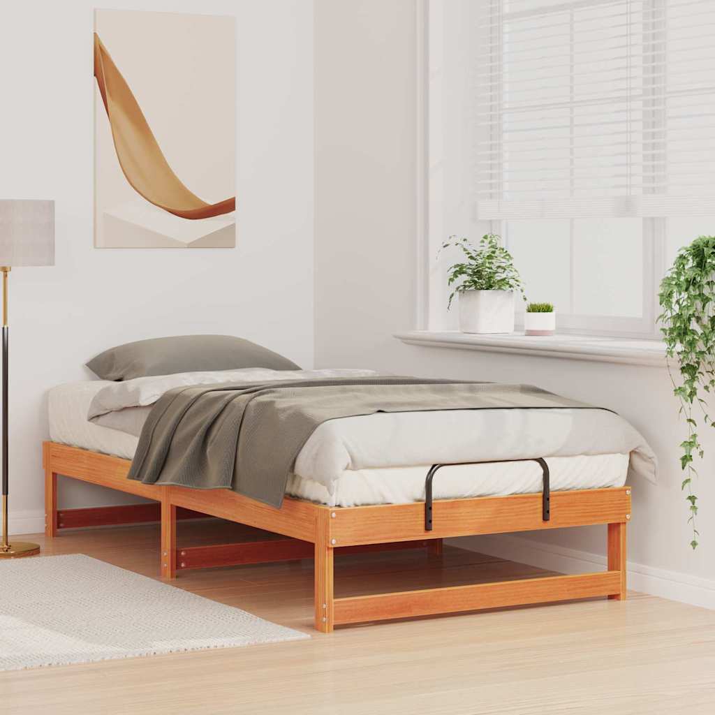 Sengestel Brun 75 x 190 cm Massiv fyrretræ