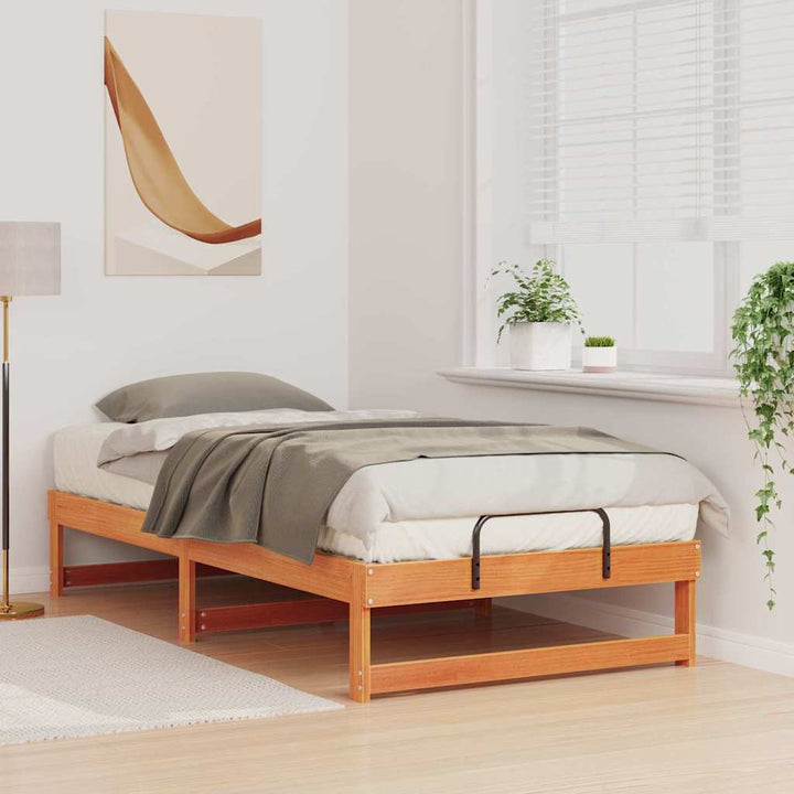 Sengestel Brun 75 x 190 cm Massiv fyrretræ